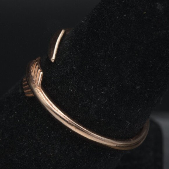 Alex and Ani - Vintage Sterling Silver Copper Tone Arrow Band - Size 7+ - Picture 3 of 4